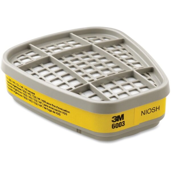 3M 6003 Organic Vapor/Acid Gas Cartridge Low Profile, Comfortable - 2 / Pack
